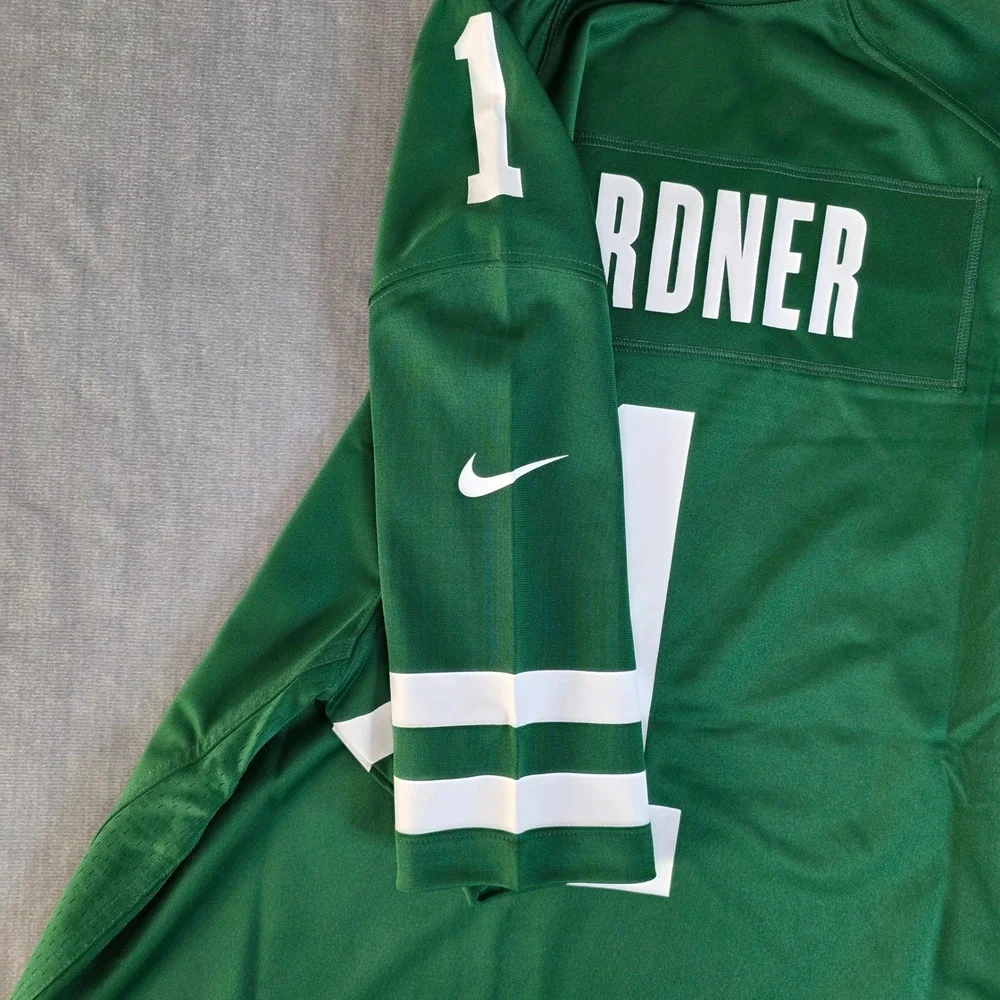 Nike Sauce Gardner Jersey Mens Large Green New York Jets NFL Football 1 New